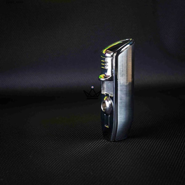 Briquet Chalumeau COHIBA - 3 Torches HOUDINI cigare argent