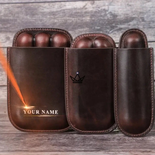 Etui à cigares en cuir personnalisable - Voyageur Classic - - etui cigare personnalisable - Cadeau, Noël, Anniversaire, Original - Atelier Atypique