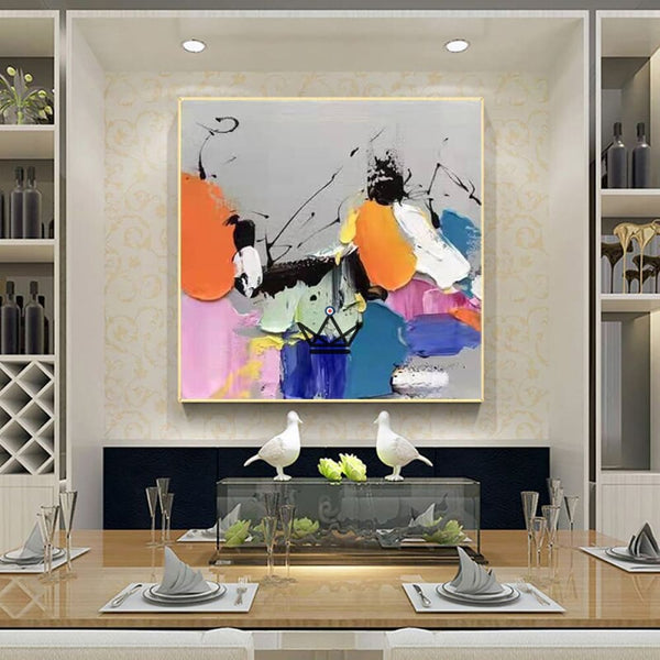 Peinture à l'huile sur toile XXL - Fusion Chromatique - - toile - Cadeau, Noël, Anniversaire, Original - Atelier Atypique