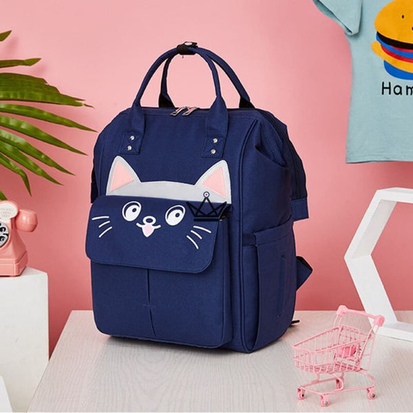 sac de maternité à langer liste de naissance bebe nouveau né chaton bleu