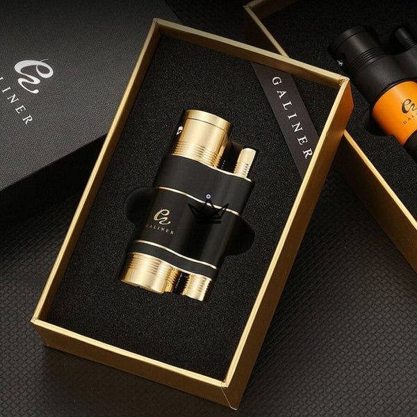 Briquet Chalumeau - 3 Torches TOWER - - Briquet Out - Cadeau, Noël, Anniversaire, Original - Atelier Atypique