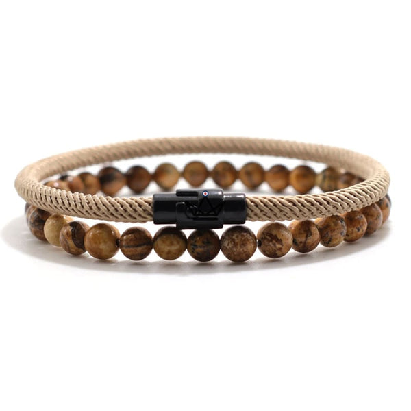 Bracelet minimaliste duo - ELEMENTARY STONE - Atelier Atypique