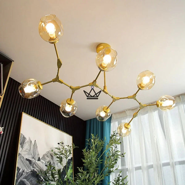 Lustre plafonnier industriel articulé - Branching Bubble - - luminaire - Cadeau, Noël, Anniversaire, Original - Atelier Atypique