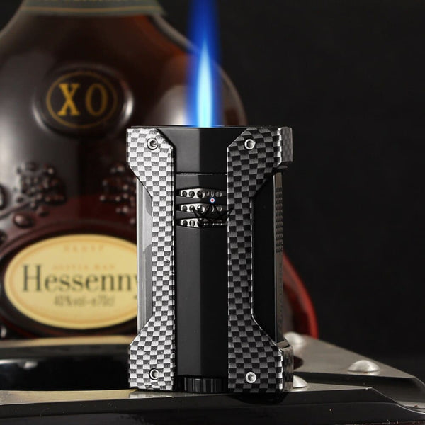 Pack briquet torche et coupe-Cigare - NYFE CARBON - - Briquet - Cadeau, Noël, Anniversaire, Original - Atelier Atypique