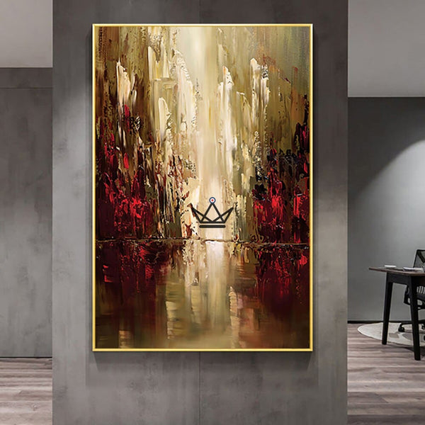 Peinture à l'huile sur toile XXL - Épure moderne - - toile - Cadeau, Noël, Anniversaire, Original - Atelier Atypique