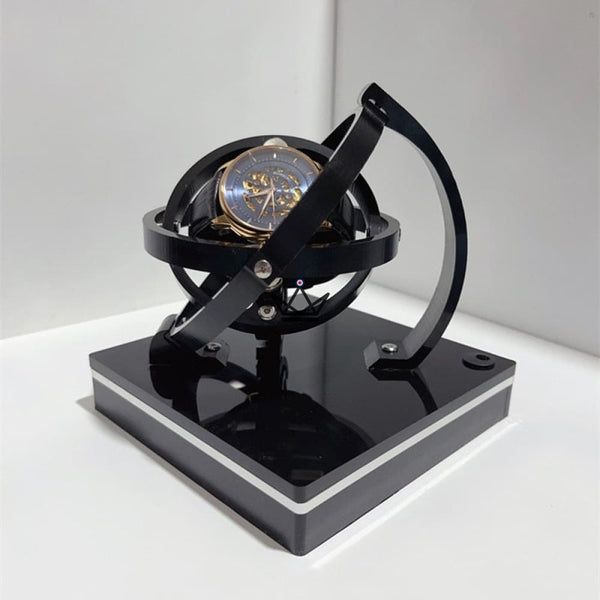 Remontoir Montre Automatique GYROSCOPICA — Rotation Gyroscopique 360°, 3h/9h, Homme & Femme, Homme (16.5 cm)