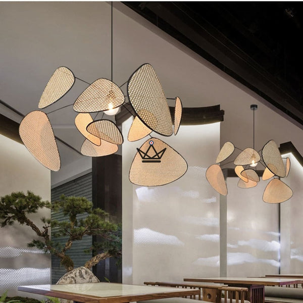 Lustre suspension Luminaire - Screen Rotin - - luminaire - Cadeau, Noël, Anniversaire, Original - Atelier Atypique