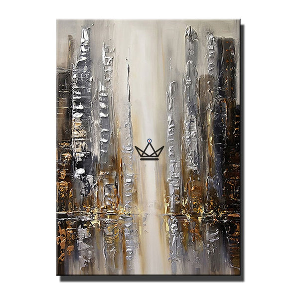 Peinture à l'huile sur toile XXL - Épure moderne - - toile - Cadeau, Noël, Anniversaire, Original - Atelier Atypique