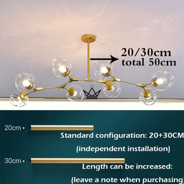 Lustre plafonnier industriel articulé - Branching Bubble - - luminaire - Cadeau, Noël, Anniversaire, Original - Atelier Atypique