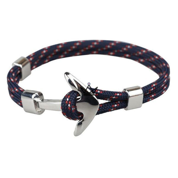 Poseidon Marine Bracelet - Silver Anchor - 10 Colors, Marine