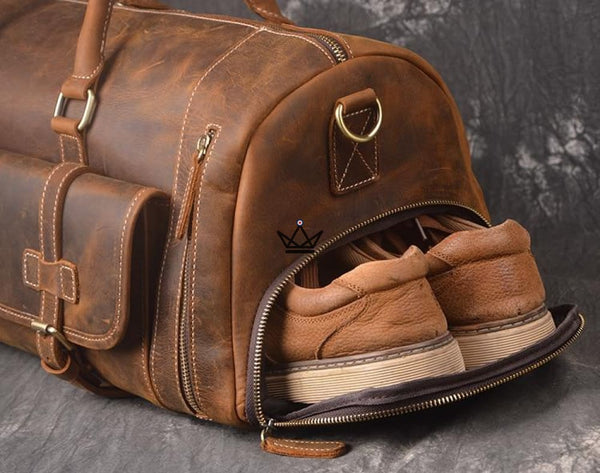 Sac de voyage en cuir vintage - HORSE - Atelier Atypique