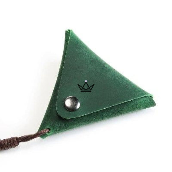 Porte monnaie triangle en cuir - Atelier Atypique