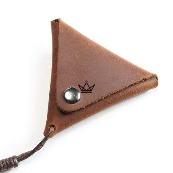 Porte monnaie triangle en cuir - Atelier Atypique