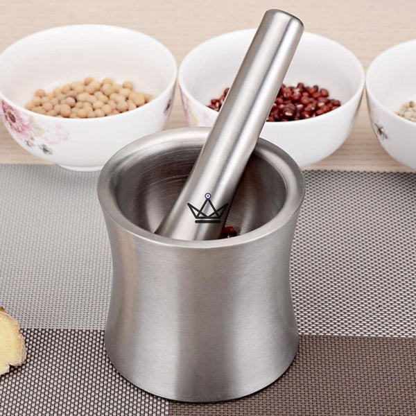 Mortier et Pilon en acier inoxidable - Atelier Atypique