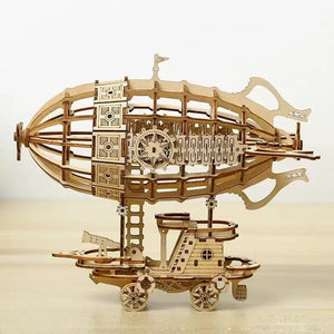 Puzzle 3D en bois dirigeable steampunk
