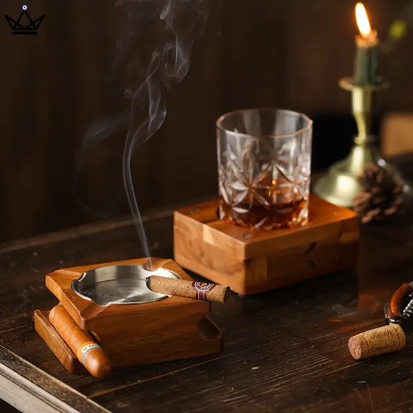 Zigarrenaschenbecher-Set - Authentica-Holz