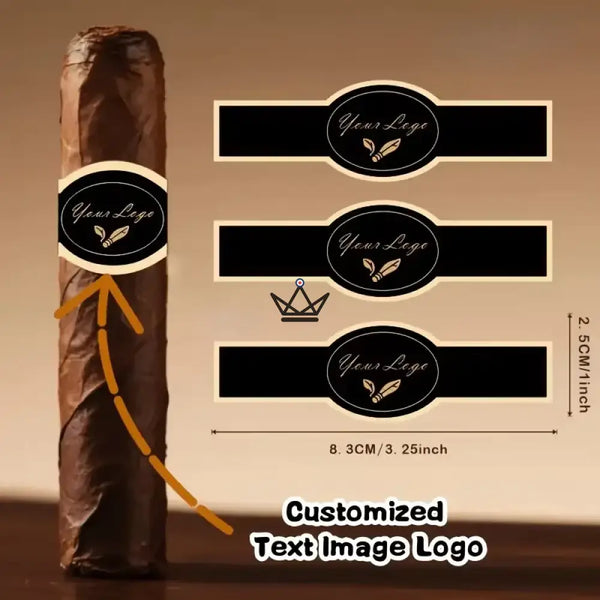 Étiquettes de cigare personnalisables avec votre logo - EMBLÈME - ["maj-desc","maj-filtre"] - bague cigare personnalisee - Cadeau, Noël, Anniversaire, Original, Fête des pères, fête des mères - Atelier Atypique