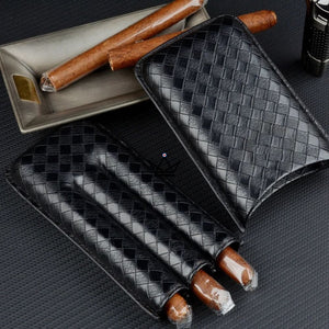 Etui à cigare de voyage cuir COHIBA - GRID -  - Etui à cigare - Cadeau, Noël, Anniversaire, Original - Atelier Atypique