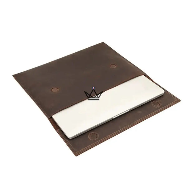 Housse Macbook en Cuir Personnalisable 13"-14" - Voyageur MISSIVE