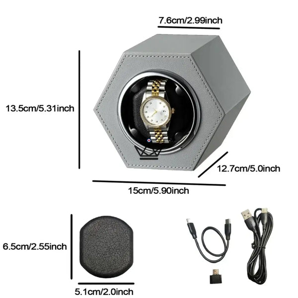 Remontoir interconnectable pour Montre Automatique - Jebely Hexagone