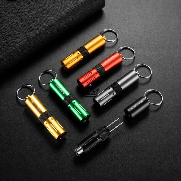 Poinçon à Cigares 2-en-1 CAPONE — Acier Inox, 6 Couleurs | Écrin Cadeau