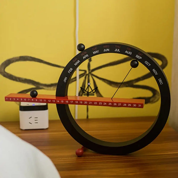 Calendrier perpétuel magnétique rond à billes mural - CALENDA