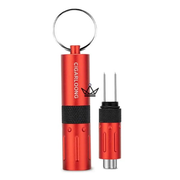 Poinçon à Cigares 2-en-1 CAPONE — Acier Inox, 6 Couleurs | Écrin Cadeau