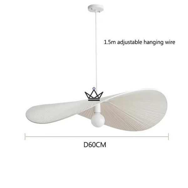 Verti Wabi Pendelleuchte – Design-Kronleuchter 60 & 80 cm | Weiß, Beige, Leinen