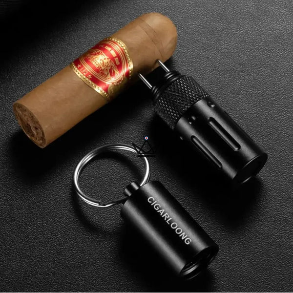 Poinçon à Cigares 2-en-1 CAPONE — Acier Inox, 6 Couleurs | Écrin Cadeau