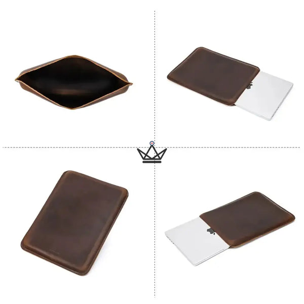 Housse Macbook en cuir personnalisable 13"-14" - Voyageur SKIN
