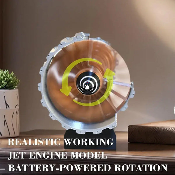 Modell eines Turbofan-Flugzeugtriebwerks im Schnitt, 3D-Bausatz - AEROS
