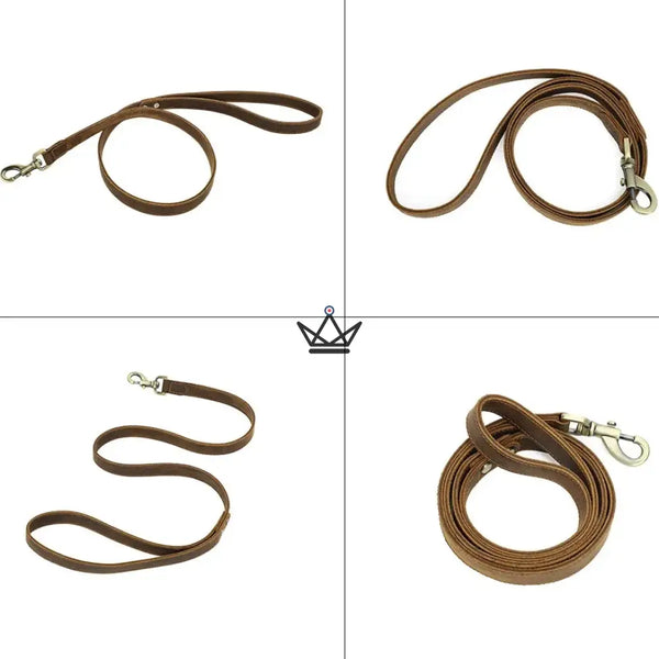 Laisse pour chien en cuir personnalisable - Voyageur Canis Lupus