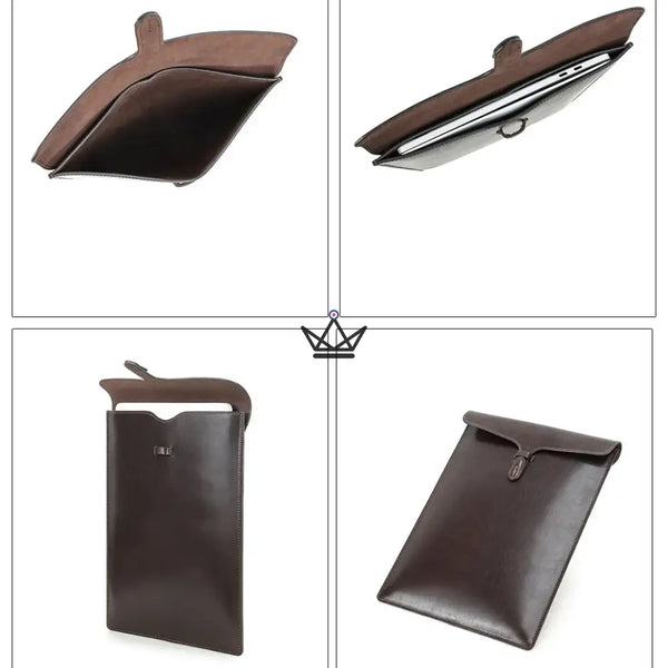 Housse Macbook en Cuir Personnalisable 13" à 15" - Voyageur CONSULAT