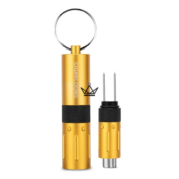 Poinçon à Cigares 2-en-1 CAPONE — Acier Inox, 6 Couleurs | Écrin Cadeau