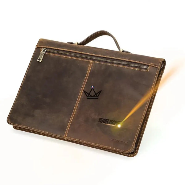Housse Macbook en Cuir Personnalisable 13"-16" - Voyageur CODEX