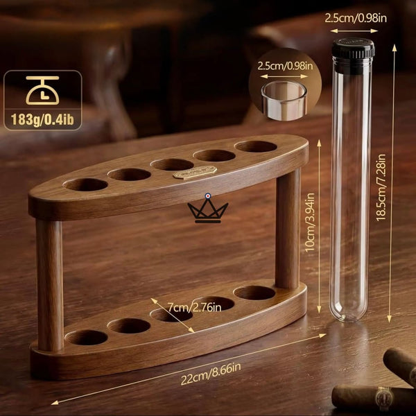 Humidor Quintett Akazienholz – 5 Tuben