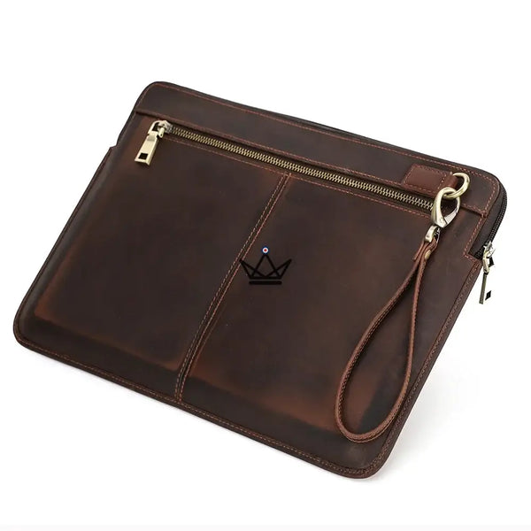 Customizable leather sleeve for MacBook AIR & PRO - Voyageur Centurion