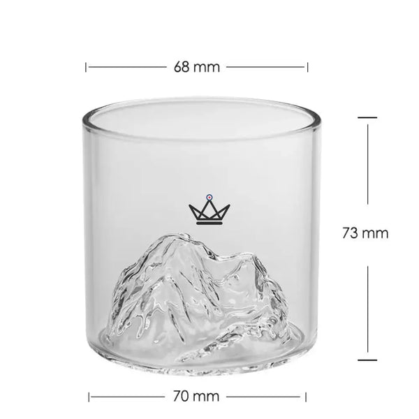 Verre à whisky montagne 3D en coffret bois - SOMMET - ["maj-desc","maj-filtre"] - verre whisky - Cadeau, Noël, Anniversaire, Original, Fête des pères, fête des mères - Atelier Atypique