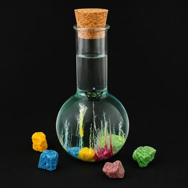 Magical crystal garden in a vial, chemistry experiment — GERMINA
