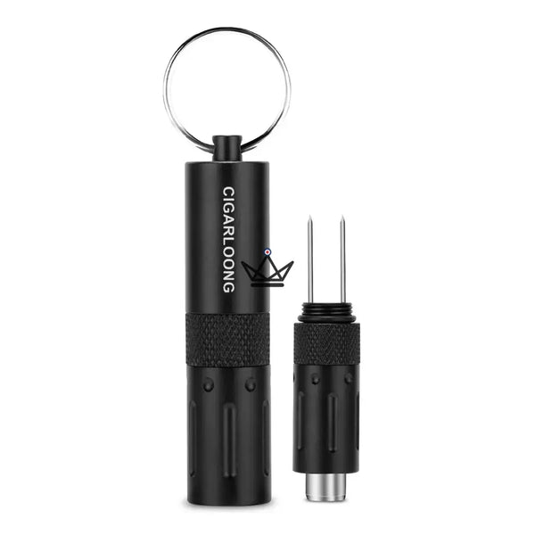 Poinçon à Cigares 2-en-1 CAPONE — Acier Inox, 6 Couleurs | Écrin Cadeau