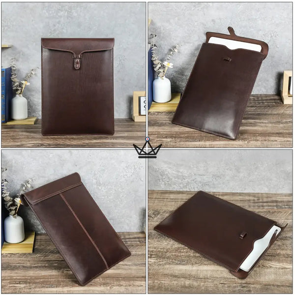 Housse Macbook en Cuir Personnalisable 13" à 15" - Voyageur CONSULAT