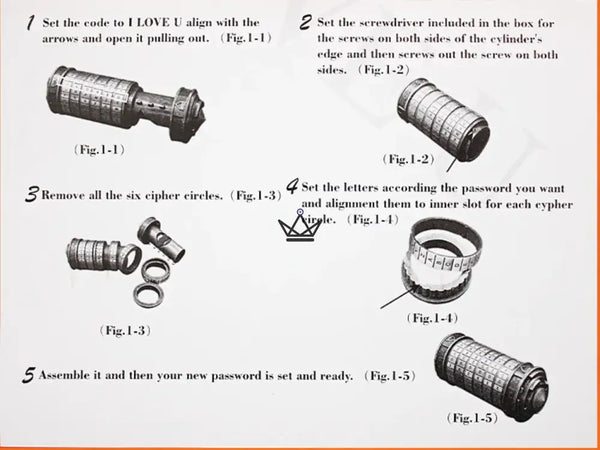Cryptex Da Vinci – Bronze Coded Message Chest