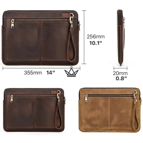Customizable leather sleeve for MacBook AIR & PRO - Voyageur Centurion