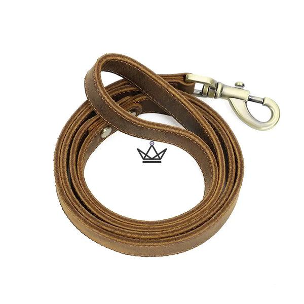 Laisse pour chien en cuir personnalisable - Voyageur Canis Lupus