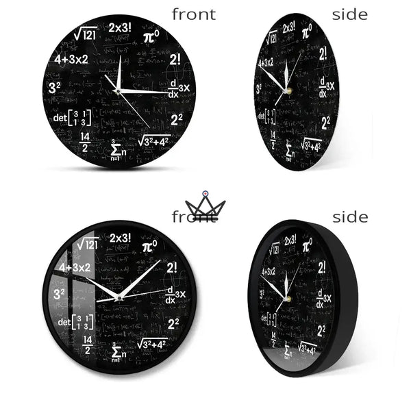 Blackboard math equations wall clock - THEOREMA