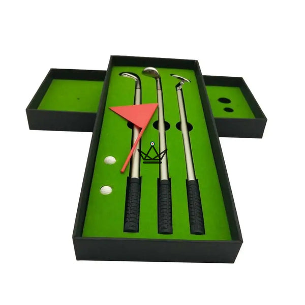 Golf club pen set, golfer desk gift - BIRDIE