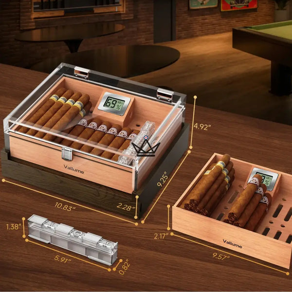 Cave à cigares luxe Aerion Vault – Élégance et transparence