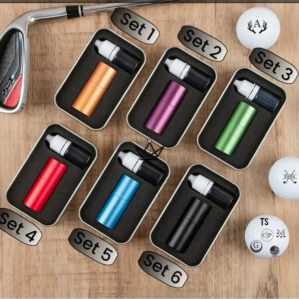 Tampon pour balles de golf personnalisable, monogramme ou logo - PAR - ["Divers personnalisable","maj-desc","maj-filtre"] - accessoire golf personnalisable - Cadeau, Noël, Anniversaire, Original, Fête des pères, fête des mères - Atelier Atypique