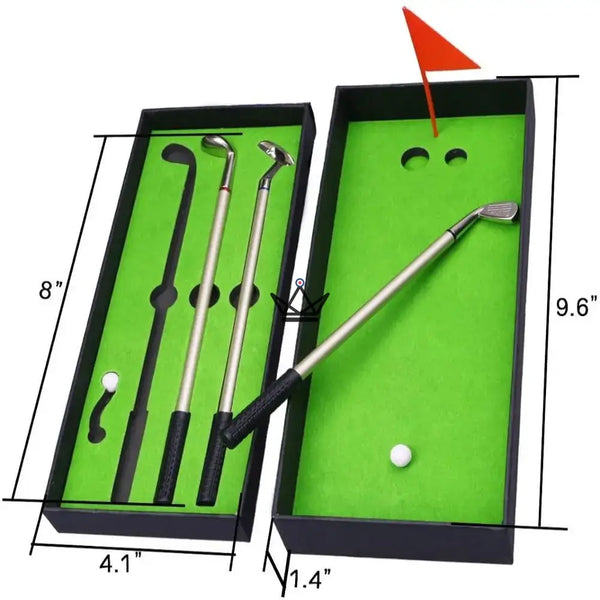 Golf club pen set, golfer desk gift - BIRDIE