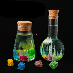 Magischer Kristallgarten in der Flasche, Chemie-Experiment — GERMINA